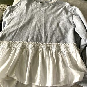 All Saints sweatshirt with ruffle bottom